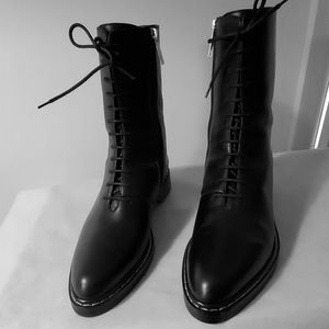 The Row -Fara Black Combat Boot Size 11/IT 41